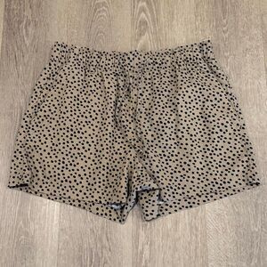 Leopard print linen shorts Size S